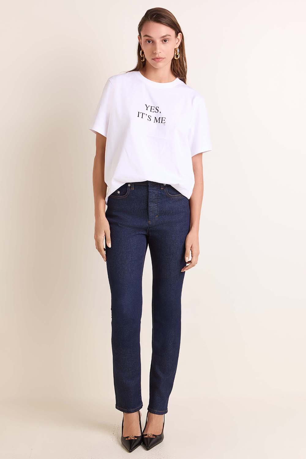 מכנסי ג'ינס לה דה-נים פילארי בגזרת סלים ישרה